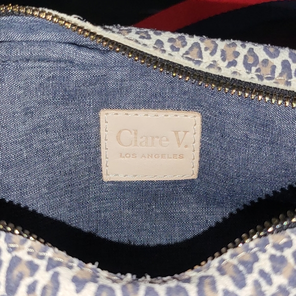 Clare V. Midi Sac Leopard Print Leather Crossbody Bag - Picture 7 of 7